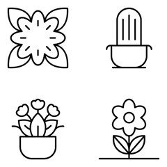 Floral Line Icons