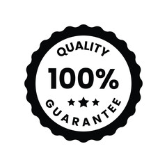 100 percent quality guarantee emblem icon badge