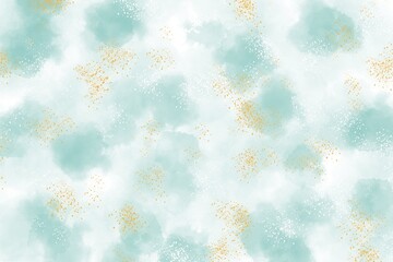 abstract background with cyan color and gold splatter