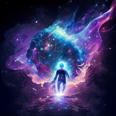 Cosmic energy unleashing into space generative ai