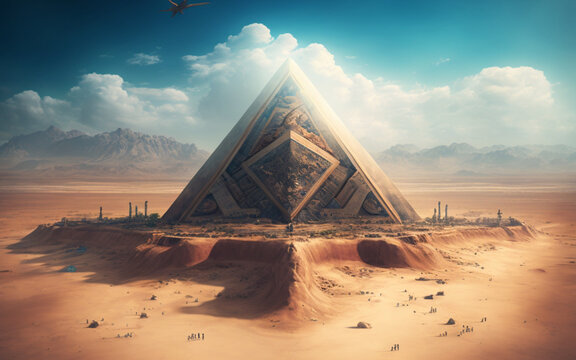 Piramide desert egipt aliens arquiteture