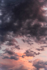 Fototapeta premium Summer storm clouds in the twilight sky