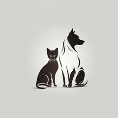 Logo icon of a dog and a cat