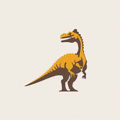 Fototapeta premium Logo Icon of a dinosaur, made using generative ai