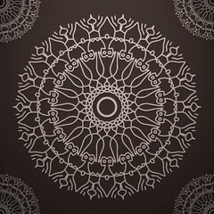 ornamental round lace pattern on black