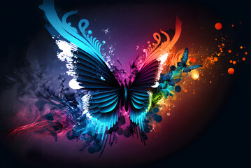 abstract background with butterfly