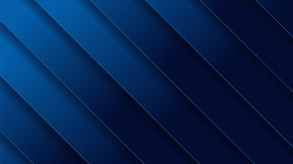 Obraz premium luxury blue abstract background, stage scene, straight lines overlap layer shadow gradients, corporate technology, business presentation or banner template design, texture elements