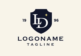 letter L, D frame shield logo suitable for Law and Attorney Logo.