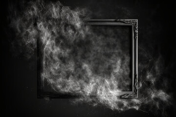 Fototapeta na wymiar Abstract smoke with frame for wallpaper design