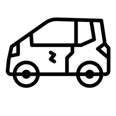 Electric car icon
