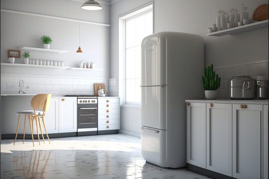 modern kitchen interior, Generative AI