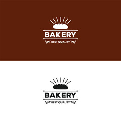 simple vintage bakery logo design vector