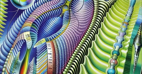 scientific illustration of man with colorful human body cells medical diagram animation generative ai