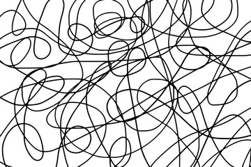 Scribble lines hand drawn seamless pattern.