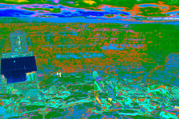 blue and yellow paint