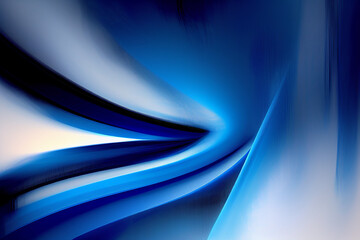 abstract blue wave background - generative ai illustration