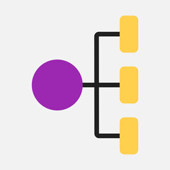 Diagram icon in flat style, use for website mobile app presentation