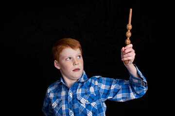 boy with a wand