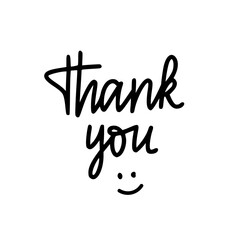 Thank you message on transparent background