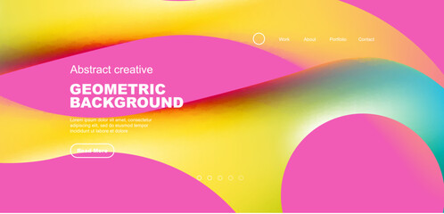 Liquid colors with flowing round shapes abstract background. Vector illustration for wallpaper, banner, background, leaflet, catalog, cover, flyer