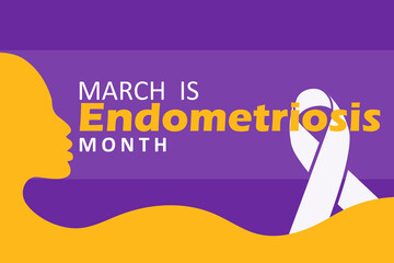 Vector illustration on the theme of Endometriosis awareness month observed each year during March. 

