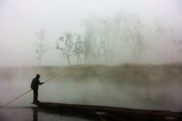 Misty Morning at Chitwan National Park in Winter