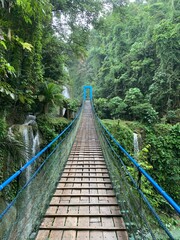 Staircase at Mantyupan Falls in Barili, Philippines