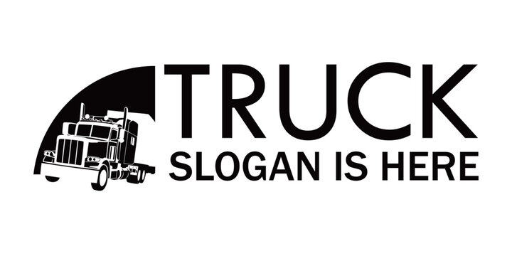 truck silhouette logo design. heavy vehicle icon sign and symbol.