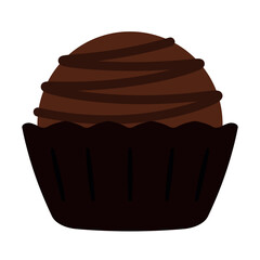 Flat Chocolate Candy Bonbons Icon Vector Illustration