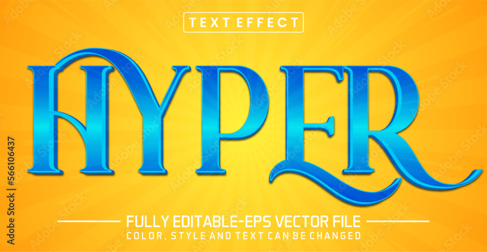 Poster hyper text editable style effect