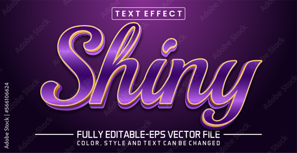 Poster shiny text editable style effect