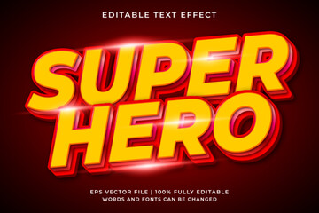 Fototapeta na wymiar Super hero cartoon editable text effect