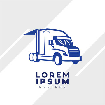 Modern logistics transport truck logo design