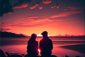 Romantic sunset