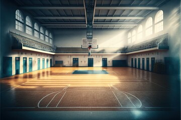 Obraz premium Digital illustration about basketball and sports. Generative AI.