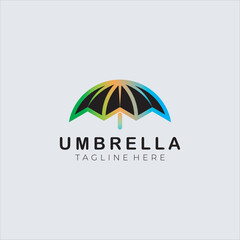 Unique abstract colorful umbrella logo
