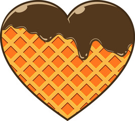 Heart wafers with chocolate on top