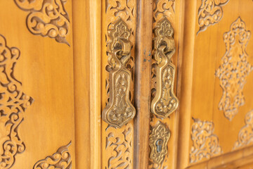 Antique oriental style doors with large handles