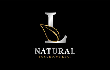 letter L natural luxurious leaf