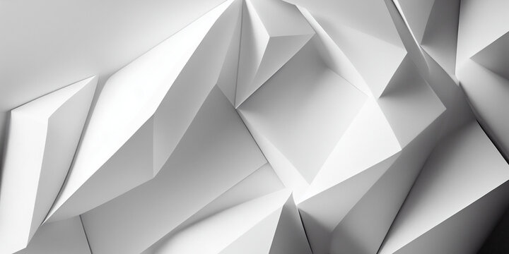 Modern wallpaper abstract white. 3d rendering of white abstract geometric background. Scene for advertising, technology, showcase, banner, cosmetic, fashion, business, presentation. © Ihsan