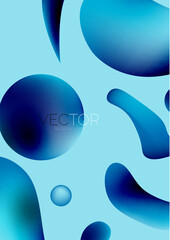 Fluid shapes vertical wallpaper background. Vector illustration for banner background or landing page