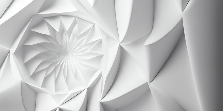 Modern wallpaper abstract white. 3d rendering of white abstract geometric background. Scene for advertising, technology, showcase, banner, cosmetic, fashion, business, presentation. © Ihsan