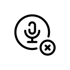 no microphone line icon