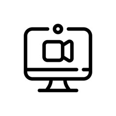 Naklejka premium telecommuting line icon