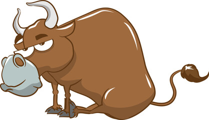 Bull png graphic clipart design