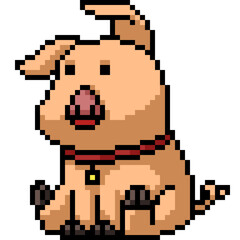 pixel art stuffed animal pig
