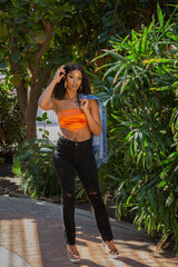 model modeling city phoenix az urban black african american woman women hispanic latina black jeans...