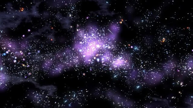 Alien automatic habitat construction in 3D animation