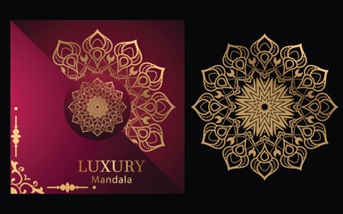 luxury ornamental mandala design background in gold color for yourself  