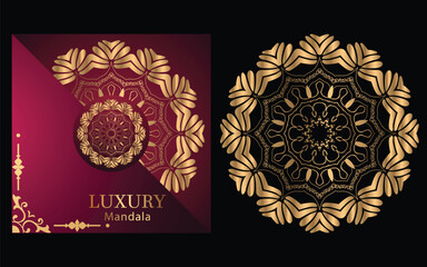 luxury ornamental mandala design background in gold color for yourself  